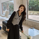 现货2024年秋季新款拼接裙267-6067P130控188，女装连衣裙，浙宝267