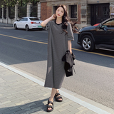 黑色马甲条纹两件套连衣裙女2023夏季新款法式气质别致卫衣裙套装，女装套装/套裙，浙宝267