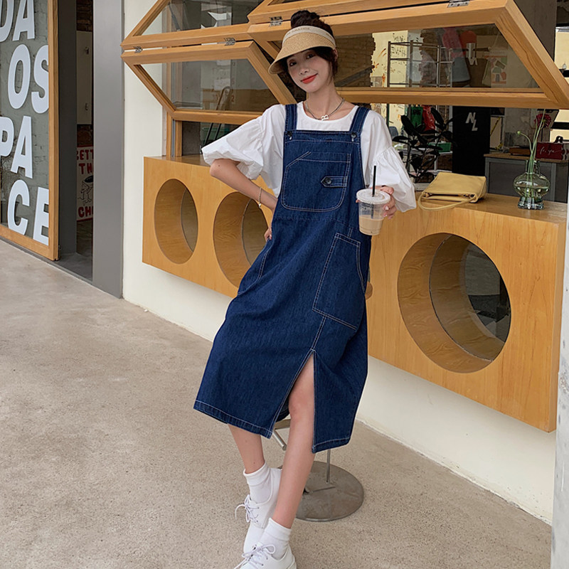 2022年夏季新款牛仔背带裙223C31P105控价158,女装连衣裙,浙宝267