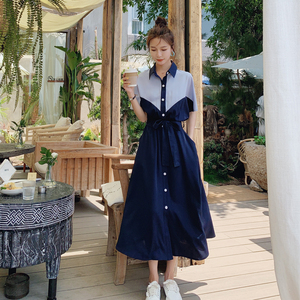 现货 2024年夏季新款拼接连衣裙女267 A366 P110 K158图片