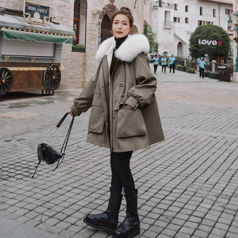 现货2023年冬季新款派克服267-A808P200288，女装派克服，浙宝267