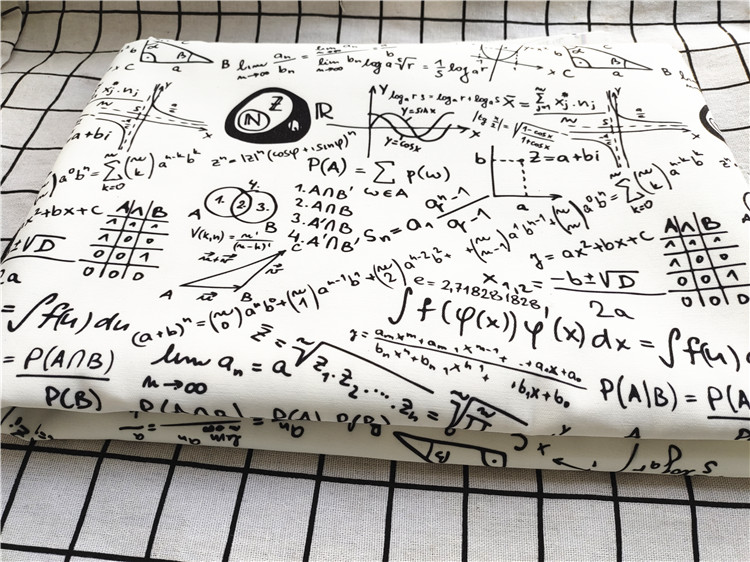 卡通布料细帆布印花diy宿舍桌布