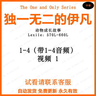 The One and Only Ivan独一无二的伊凡英文音频电子磨耳朵