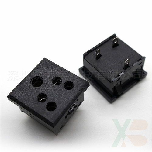 5圆孔大小南非插座印度卡入式自接线电源插座/逆变器/稳压器插座