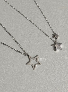 【ttp】慕Ter怦然与你星星teeteepor同款五角星项链