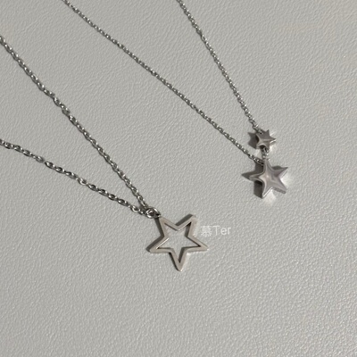 【ttp】慕Ter怦然与你星星teeteepor同款五角星项链