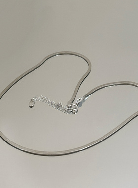 慕Ter 马爹胖胖maxkybas四方极爱同款s925银扁蛇骨链项链