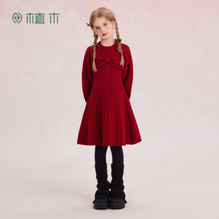 植木童装 女童连衣裙年服 儿童裙子2025新款冬装超好看冬裙中大童