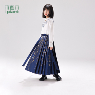 2025新款 植木童装 春冬款 蝴蝶马面裙女童套装 中大童裙子年服 新中式