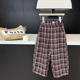 子秋冬装 新款 洋气外穿儿童格子裤 leomama女童加绒裤 女大童阔腿裤
