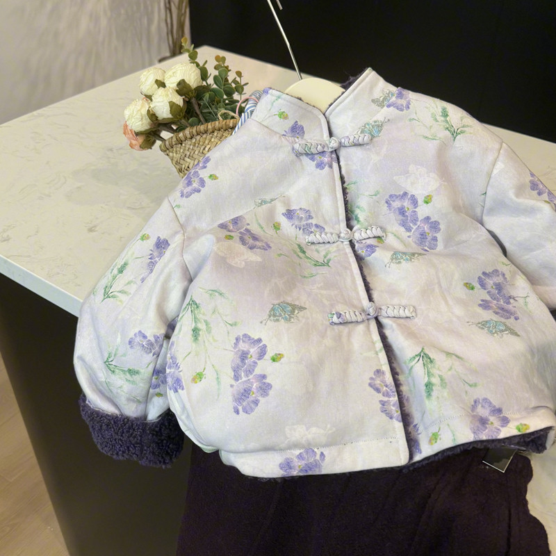 leomama【虞美人】童装女童国风外套冬新中式盘扣气质棉服两面穿,童装/婴儿装/亲子装,棉袄/棉服,淘宝优惠券,粉丝福利购,淘宝优惠卷