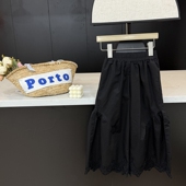 夏季 儿童休闲裤 子松紧腰花边裤 leomama童装 脚设计感女童阔腿裤 薄