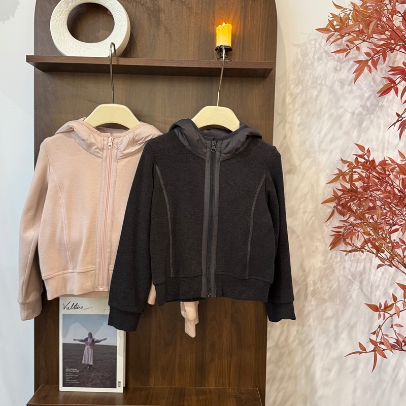 leomama女童黑灰色连帽百搭卫衣休闲外套女大童秋季时尚运动上衣,童装/婴儿装/亲子装,普通外套,淘宝优惠券,粉丝福利购,淘宝优惠卷