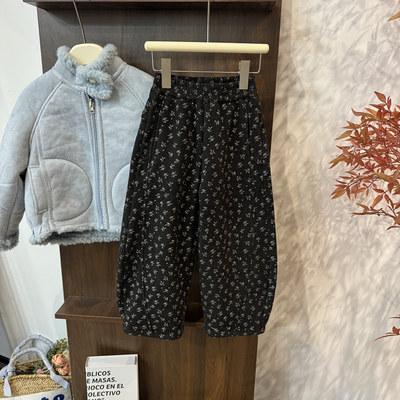 leomama女童碎花加绒裤子秋冬季儿童时髦休闲裤女孩洋气运动裤子,童装/婴儿装/亲子装,裤子,淘宝优惠券,粉丝福利购,淘宝优惠卷
