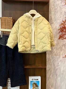 leomama儿童羽绒服冬装2025新款洋气女童90白鸭绒中大童保暖外套