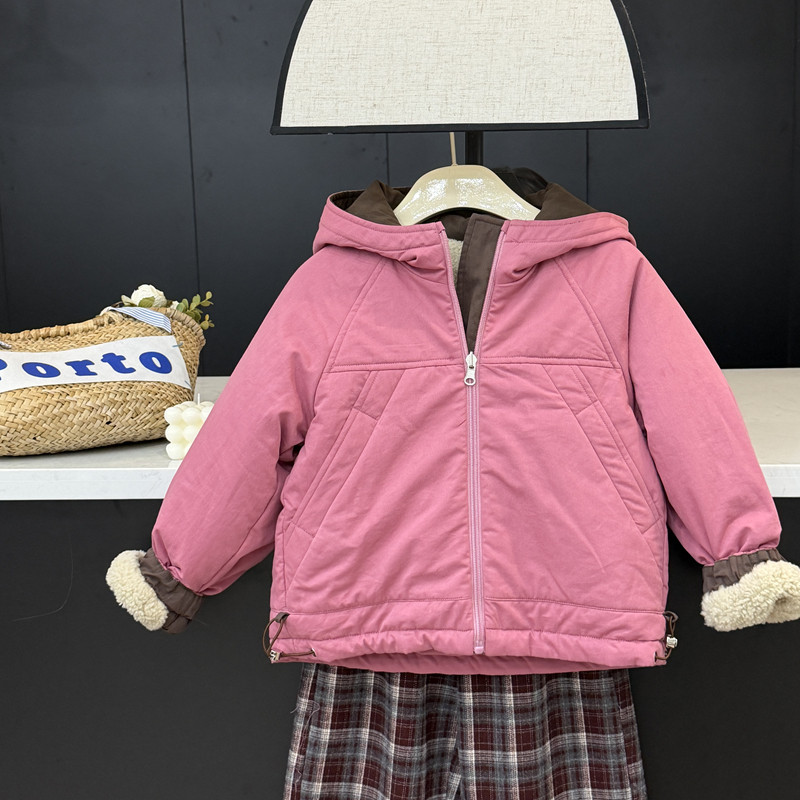 leomama女童棉服夹棉加厚连帽拼色两面穿外套冬装大儿童洋气棉衣,童装/婴儿装/亲子装,棉袄/棉服,淘宝优惠券,粉丝福利购,淘宝优惠卷