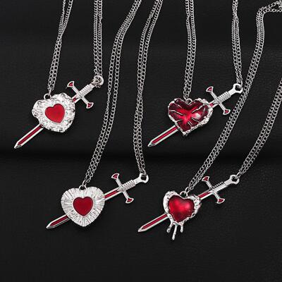 欧美时尚一箭穿心情侣项