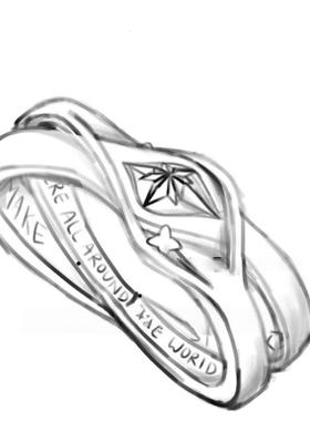 Stray Kids韩国男团莫比乌斯环戒指小众设计感粉丝应援周边指环