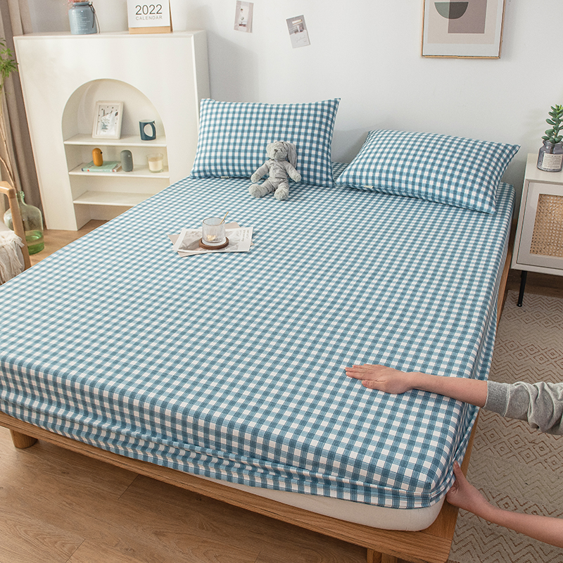 新款全棉老粗布床笠单件