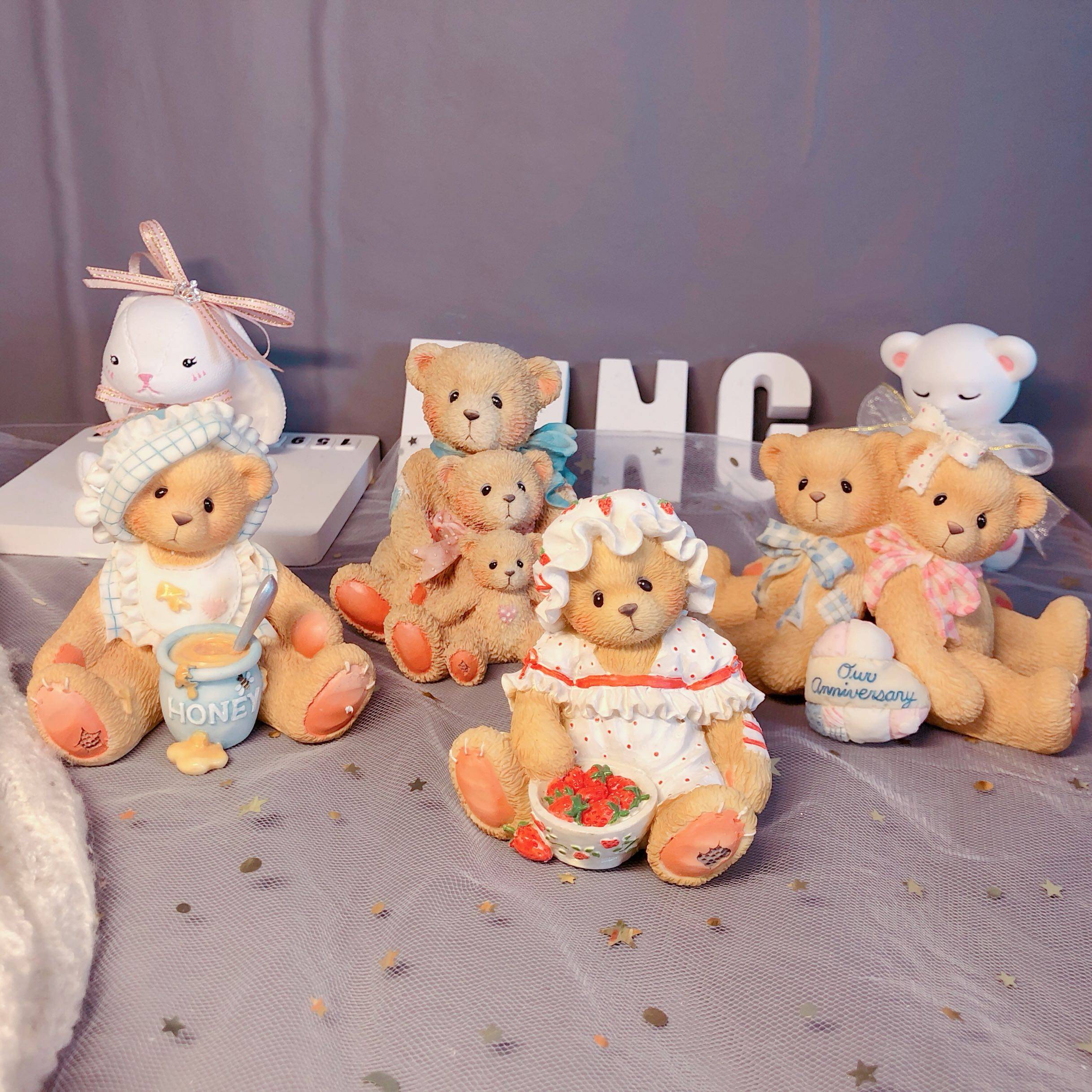 香薰石膏手工diyenesco cherishedteddie3d立体ct珍爱熊硅胶模具