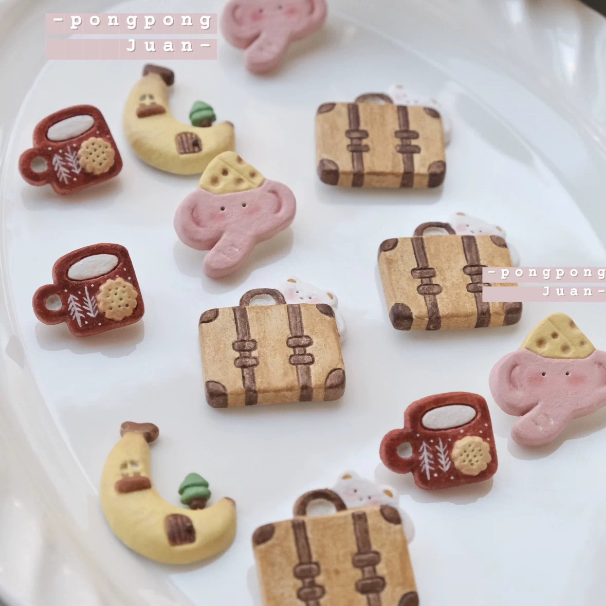 原创设计月亮小树冰箱贴胸针