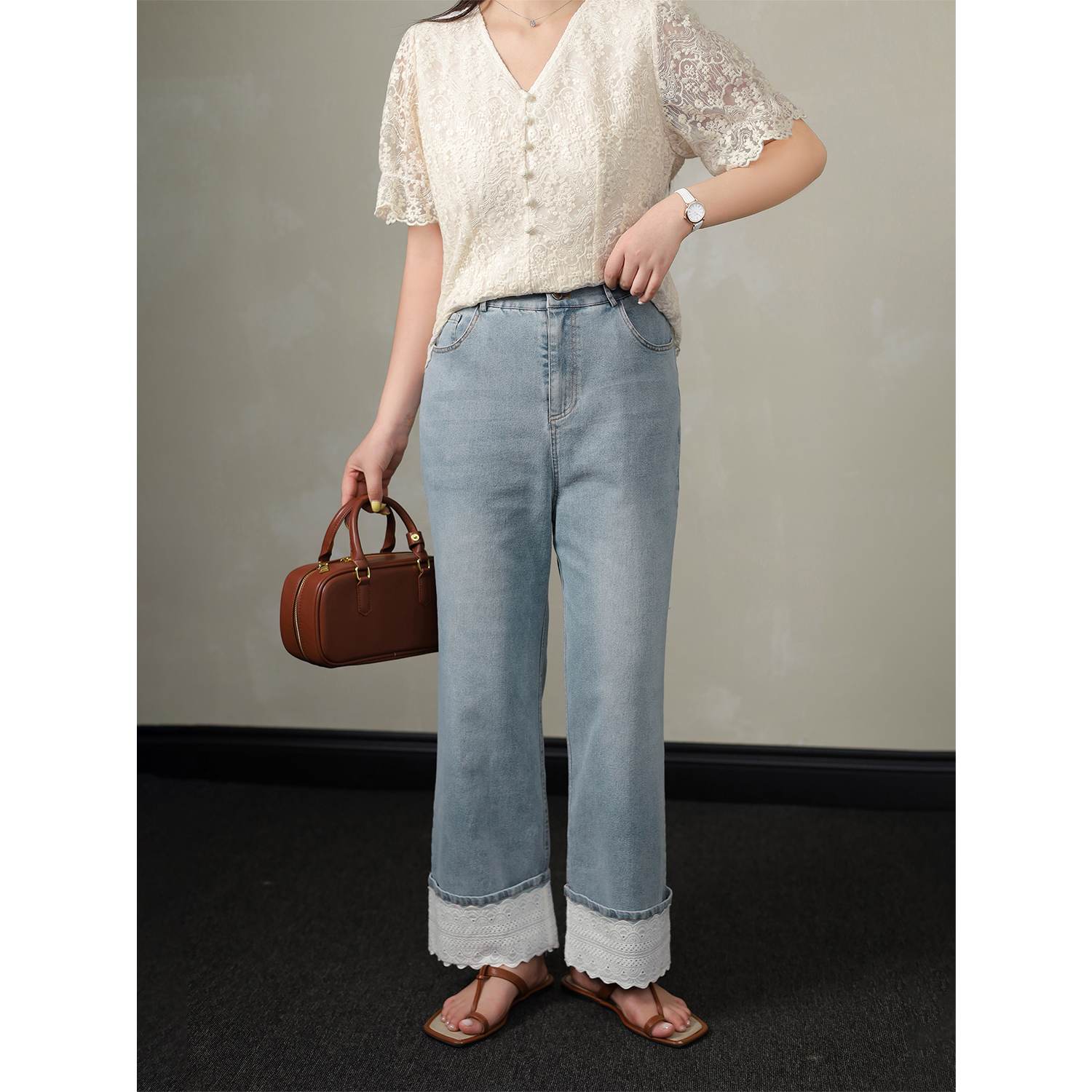 DM100大码女装新款休闲裤高腰