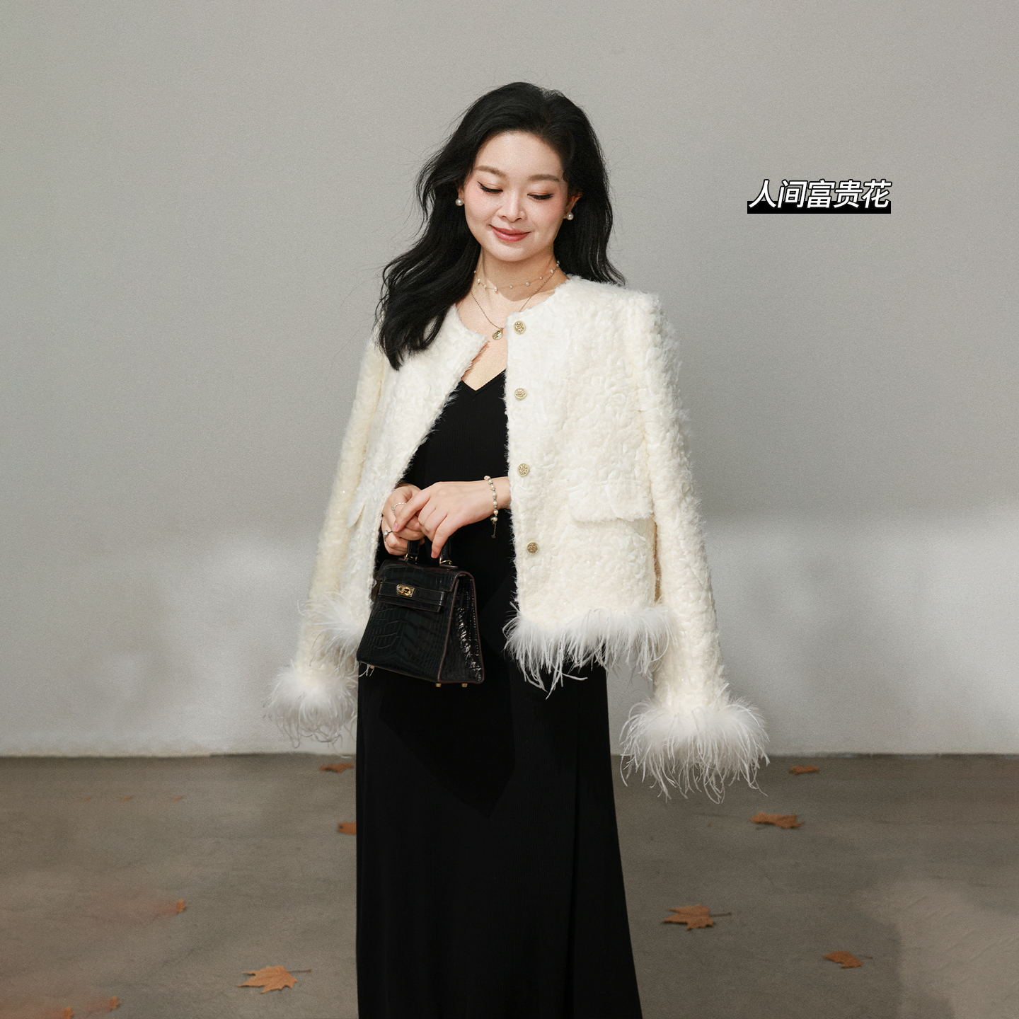 【11/27 20点 新品88折+立减12%】DM100大码羽绒内胆小香风短外套