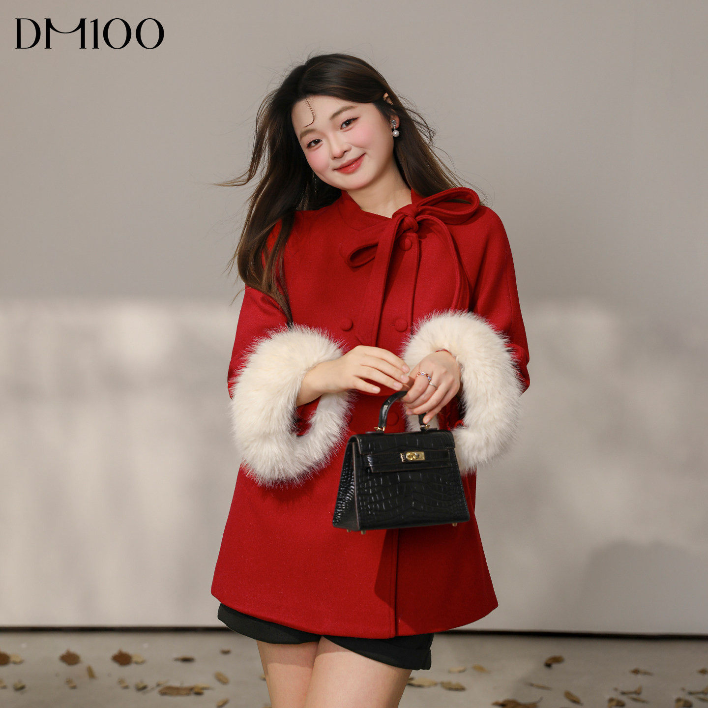 【新年焕新红色战袍】DM100大码气质千金风红色夹棉毛呢大衣外套,女装/女士精品,大码呢大衣,淘宝优惠券,粉丝福利购,淘宝优惠卷