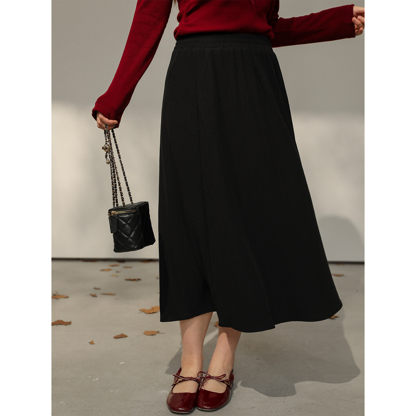 【1/16新品 20点 年货节立减15%】DM100大码纯色百搭肌理长半身裙,女装/女士精品,大码半身裙,淘宝优惠券,粉丝福利购,淘宝优惠卷