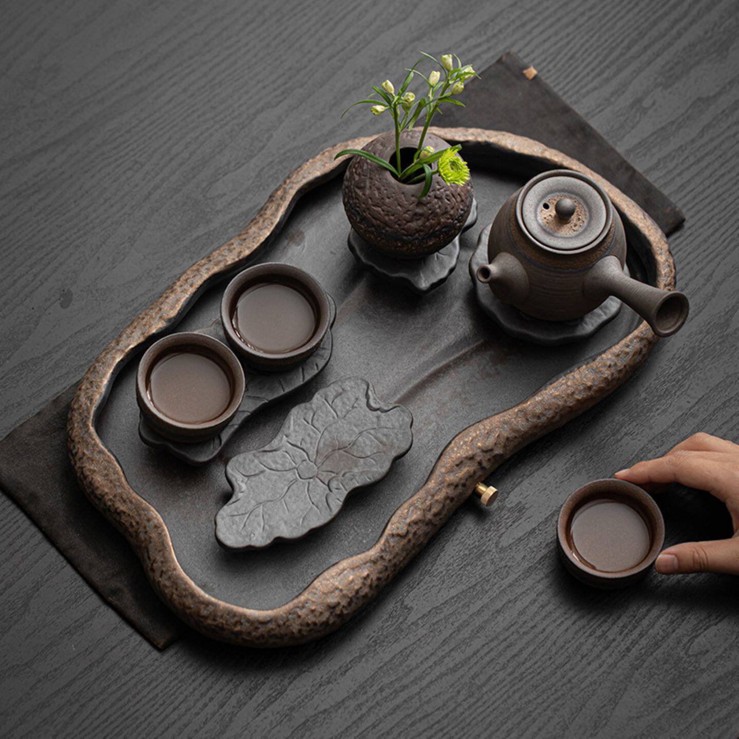 宋式美学茶盘禅意空间布置图片