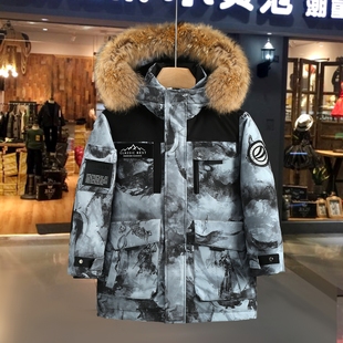 2025新款儿童羽绒服中长款男女同款中大童加厚青少年童装冬装外套