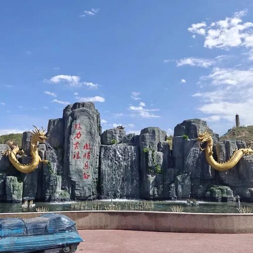 室外大型水泥假山园林景观雕塑专业制作现场直塑小区酒店雕塑定制