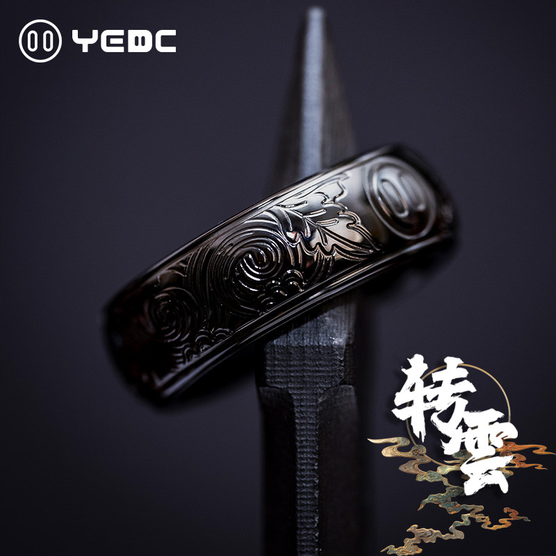 木樱潮品 钛马棘轮猪戒指环陀螺金属解压棘轮啪啪币edc黑科技戒指