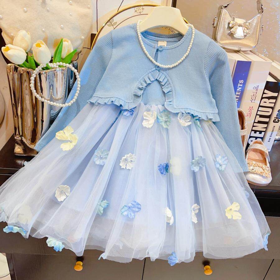 2025春秋新款女童连衣裙礼服图片
