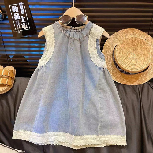 女童A字裙韩版夏季纯色