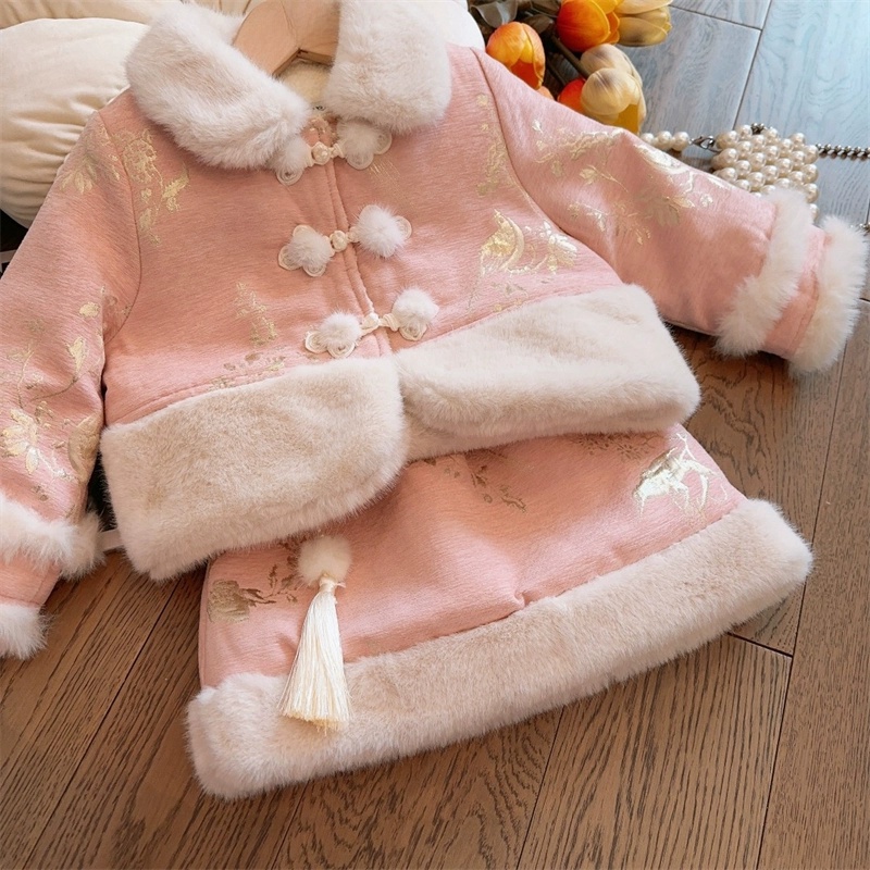 中国风两件套冬季套装