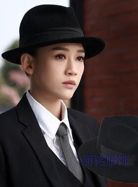 《偏偏喜欢你》陈乔恩同款复古礼帽 上海滩 羊毛呢男女通用帽子