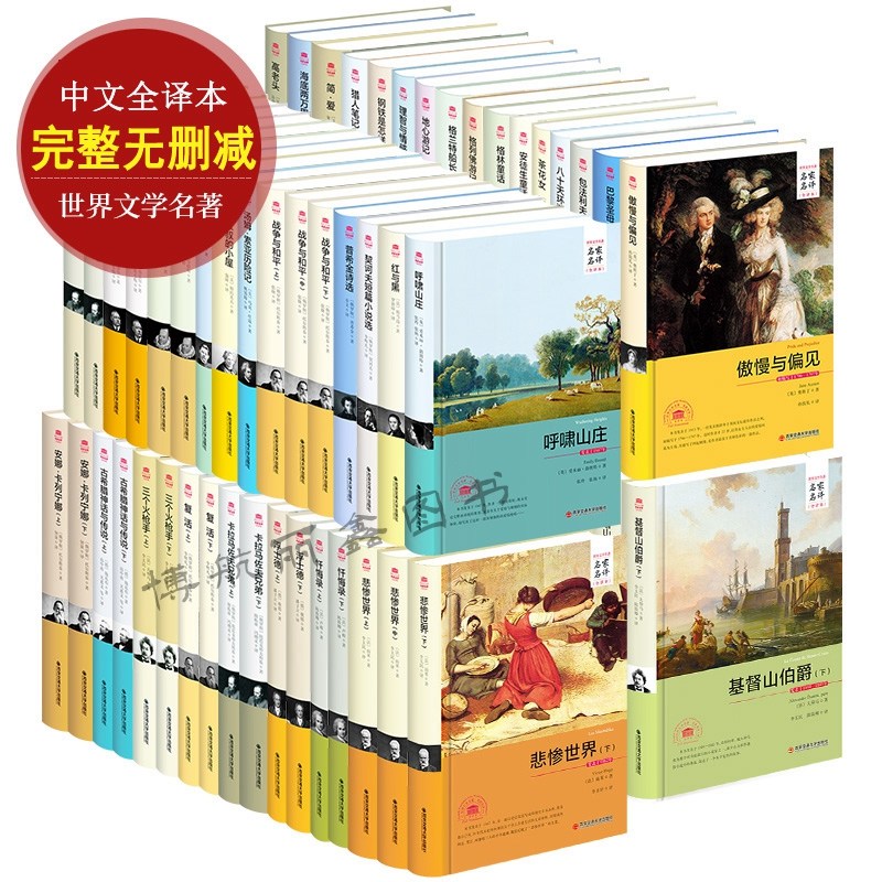 完整版无删减世界名著正版全套任选 精装中文全译本原著外国文学小说作品集十大名著海底两万里巴黎圣母院钢铁简爱茶花女等畅销书