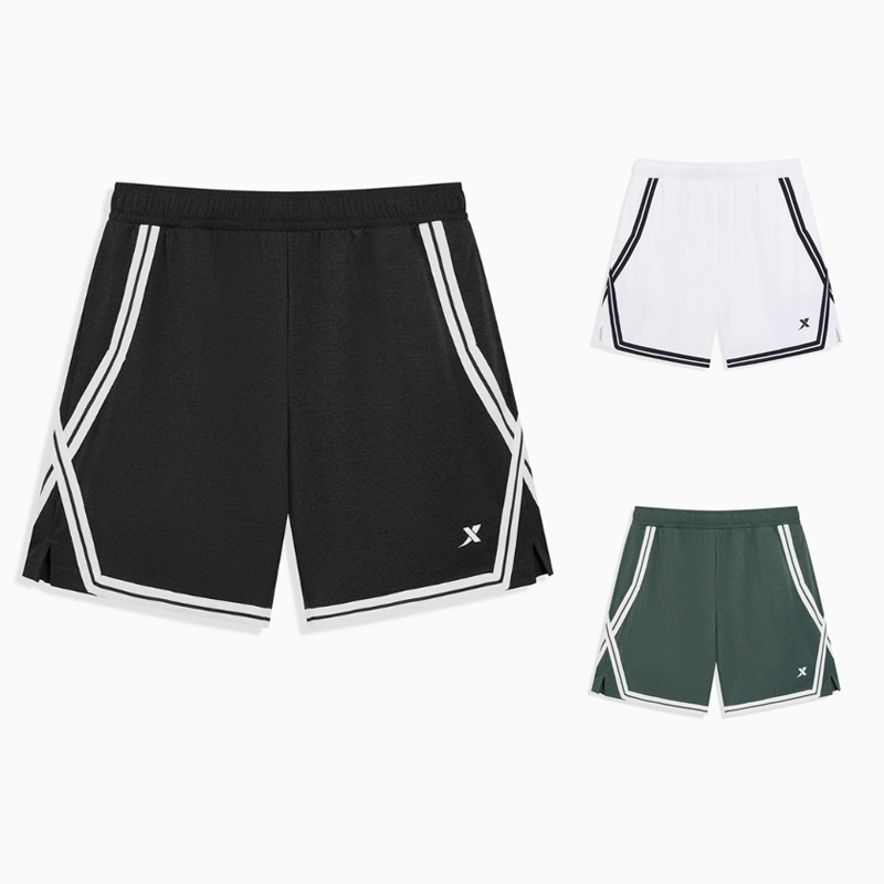 特步男款短裤2025夏季新款跑步裤针织休闲男五分裤975229 610181