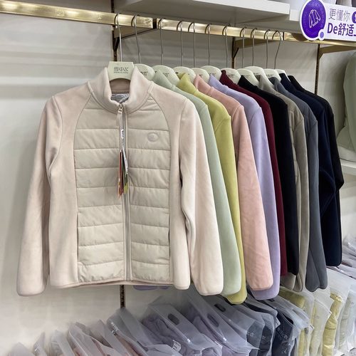 猫有范8801秋冬男女款羊毛立领内搭拼接云感防风保暖棉服上衣外套