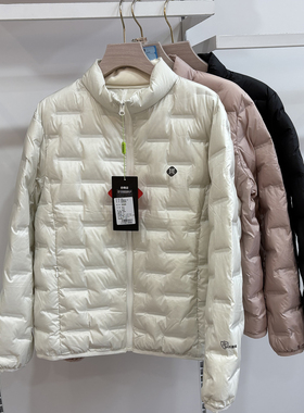 洁米5W620秋冬女士轻薄暖立领保暖防风休闲拉链外套上衣白羽绒服