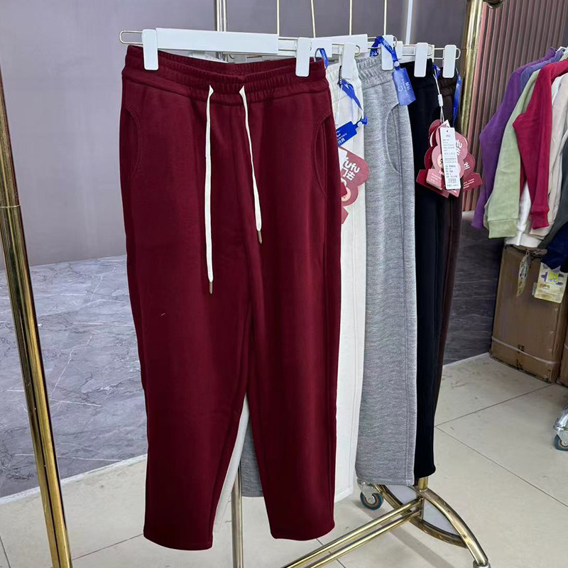 清仓纯颜7011女士貂绒糯米裤秋冬季宽松直口哈伦裤显瘦休闲卫裤子,女装/女士精品,休闲裤,淘宝优惠券,粉丝福利购,淘宝优惠卷