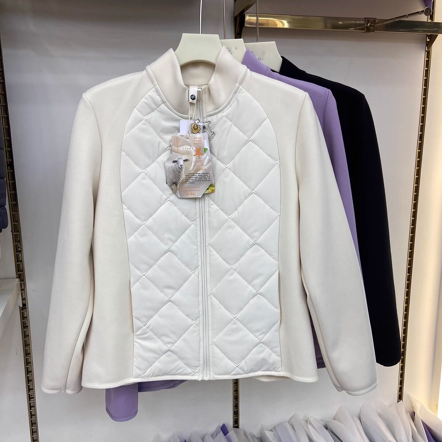 2025秋冬新款拼接保暖修身防风加厚立领拉链上衣女士外套内胆5666,女装/女士精品,棉衣/棉服,淘宝优惠券,粉丝福利购,淘宝优惠卷