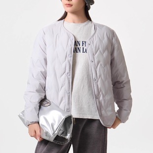 她炽2588秋冬新款 无痕羊毛服轻薄保暖上衣轻便女外套 绒咩咩圆领款