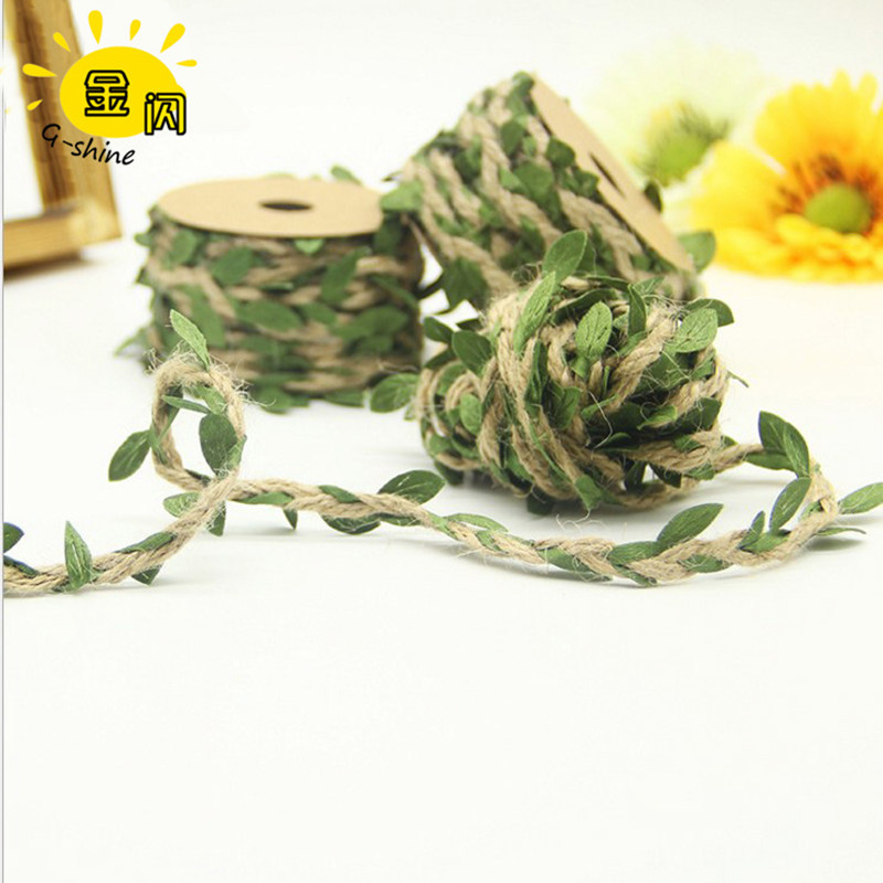 绿叶麻绳带树叶复古装饰绳幼儿园森系环创材料墙面串藤球麻绳吊饰|ruв категории Домашний быт, роспись - от Buy2taobao.com для оказания профессиональной услуги покупки агента Taobao