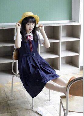 兔家 正统货 日本校园校服日系背心裙萌可爱 优等生制服连衣裙
