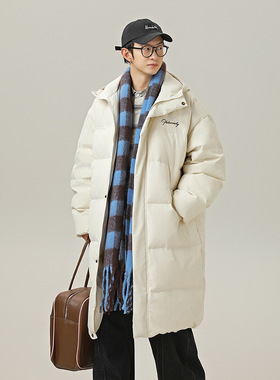 SAMBO 连帽棉服男款2025冬季新款高级感加厚保暖大衣过膝棉衣外套