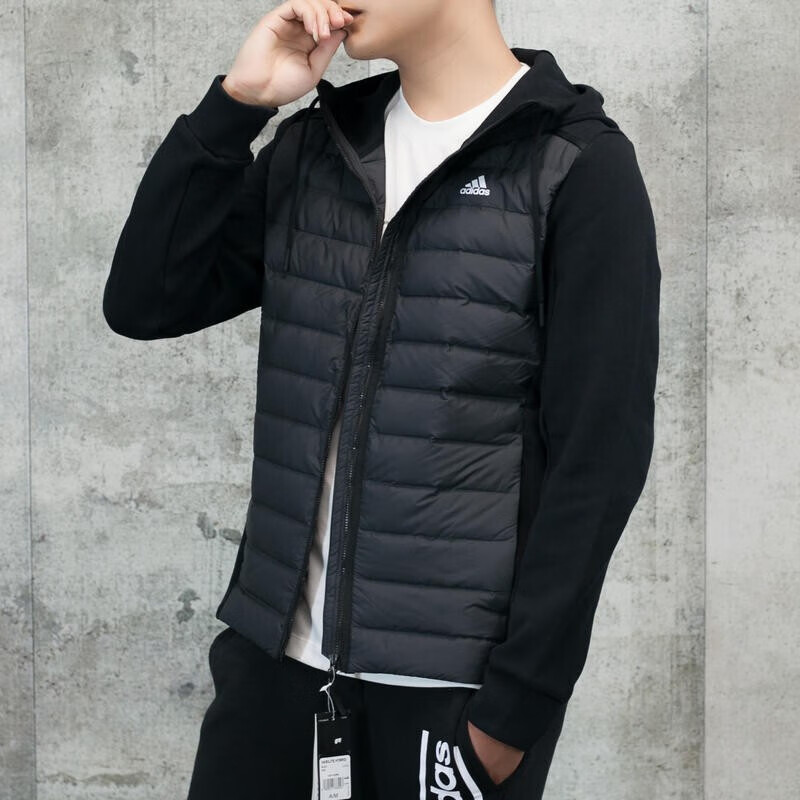 Adidas阿迪达斯轻薄羽绒服男秋冬季运动服保暖防风棉服外套KF8762