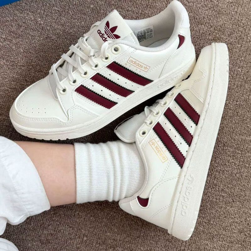阿迪达斯三叶草板鞋男鞋女鞋秋冬季新款低帮耐磨运动鞋皮面休闲鞋