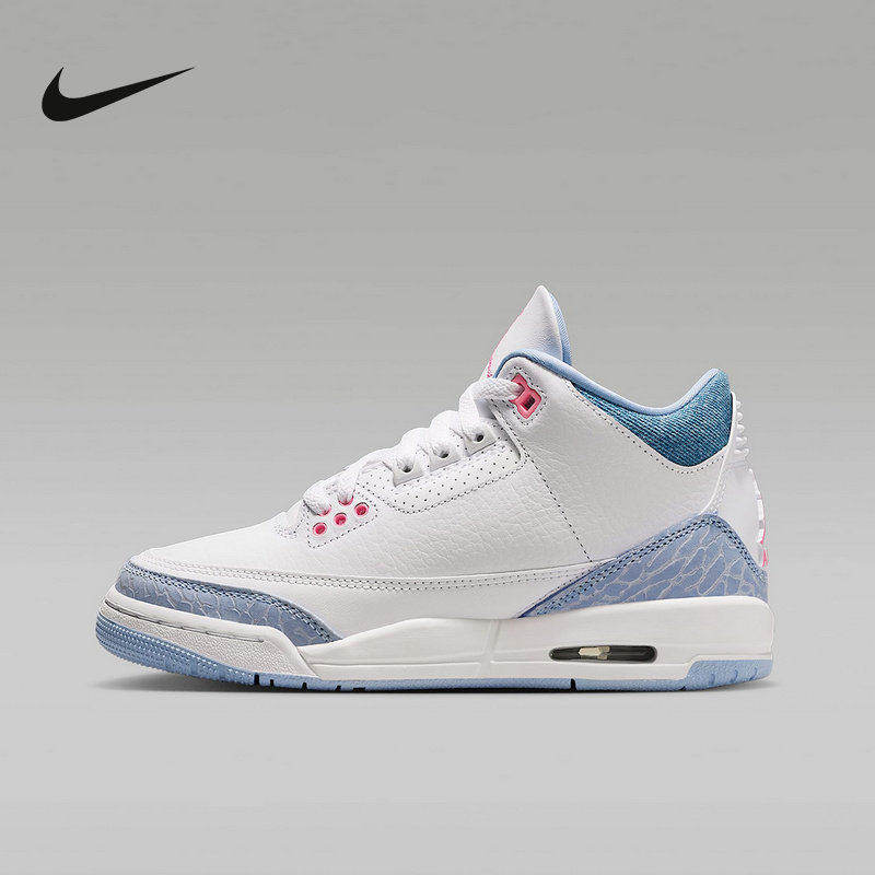 Nike耐克童鞋新款百搭AJ3(GS)时尚休闲耐磨复古篮球鞋HQ0784-101